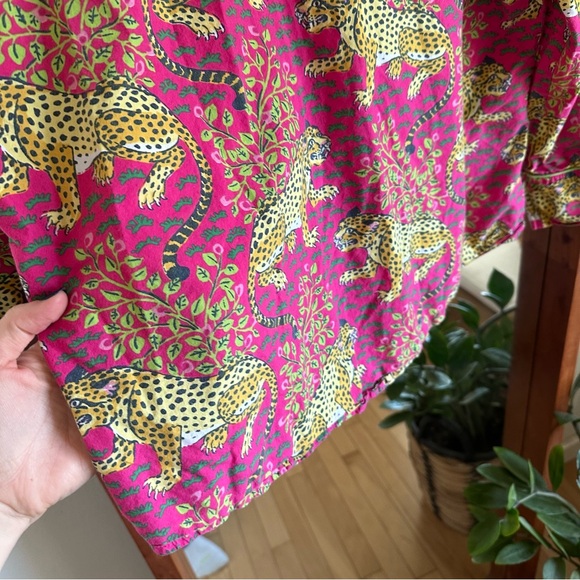 Printfresh Bagheera Long Sleeve Sleep Set AOP Pajama Animal Print PJs Hot Pink L - Picture 9 of 10